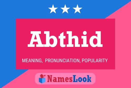 Abthid Name Poster