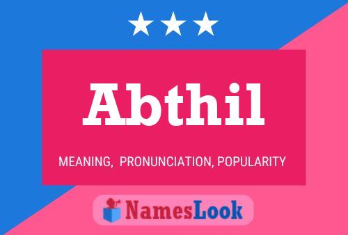 Abthil Name Poster