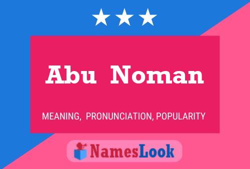 Abu  Noman Name Poster