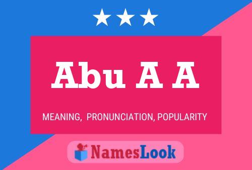 Abu A A Name Poster