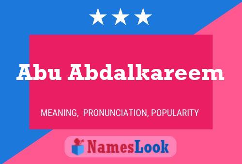 Abu Abdalkareem Name Poster