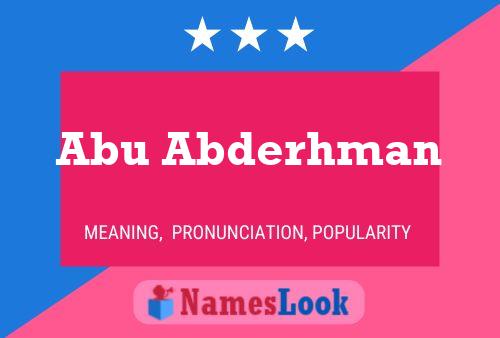 Abu Abderhman Name Poster