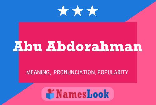 Abu Abdorahman Name Poster