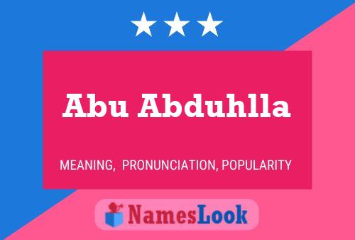 Abu Abduhlla Name Poster