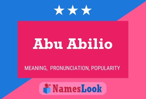 Abu Abilio Name Poster