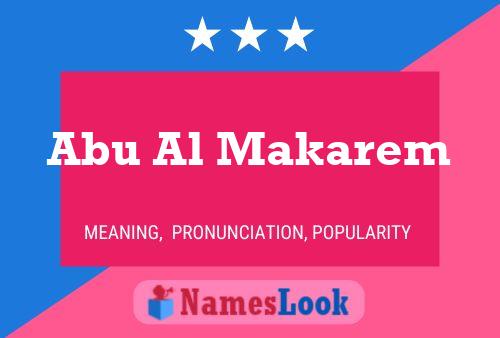 Abu Al Makarem Name Poster