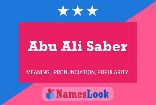 Abu Ali Saber Name Poster