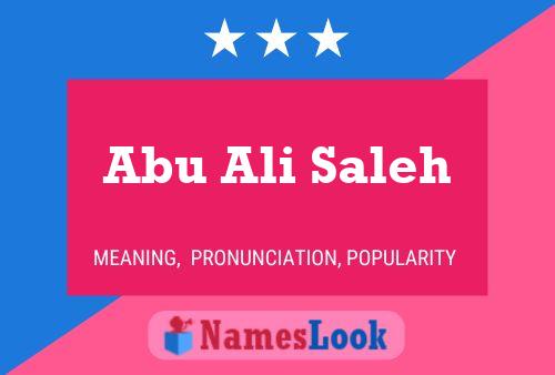 Abu Ali Saleh Name Poster