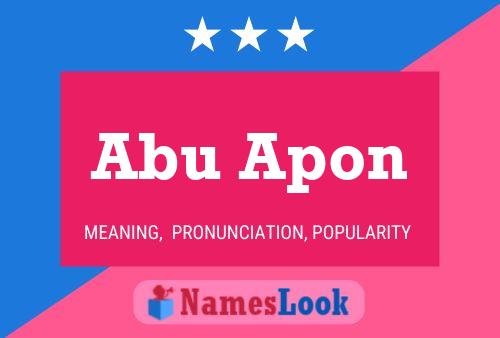 Abu Apon Name Poster