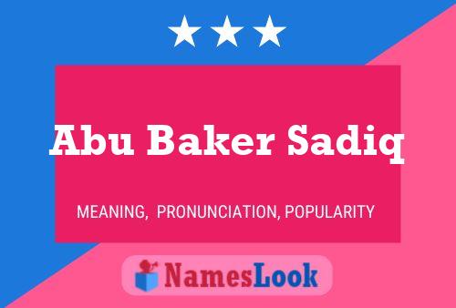 Abu Baker Sadiq Name Poster