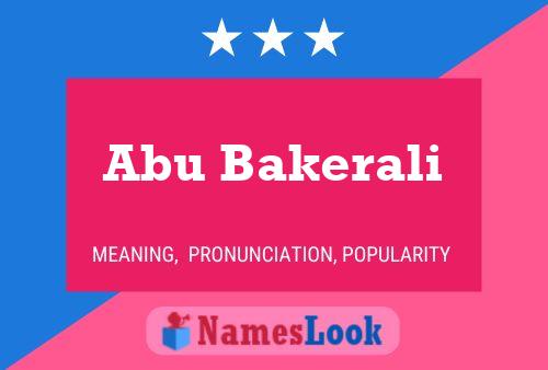 Abu Bakerali Name Poster