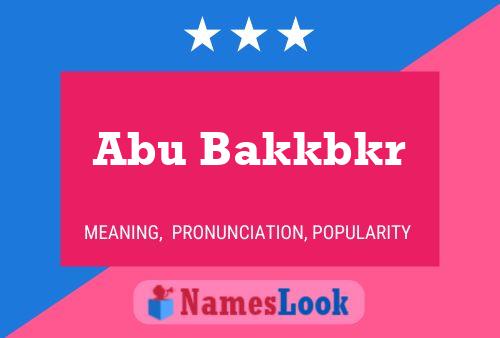 Abu Bakkbkr Name Poster