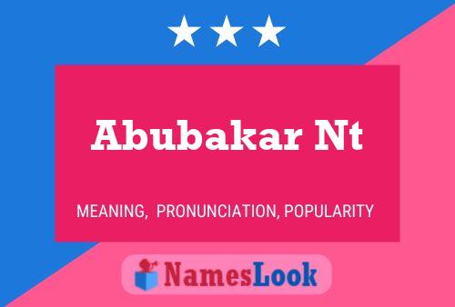 Abubakar Nt Name Poster