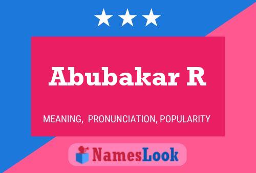 Abubakar R Name Poster