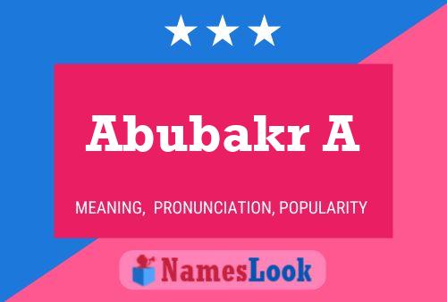 Abubakr A Name Poster