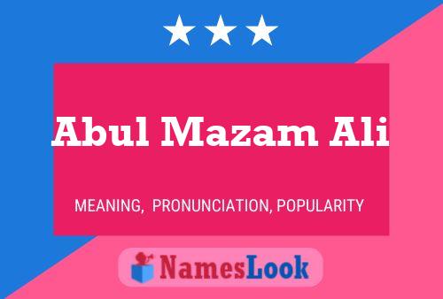 Abul Mazam Ali Name Poster