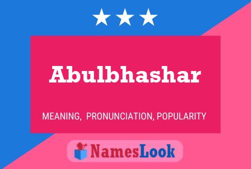 Abulbhashar Name Poster