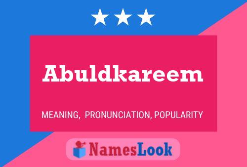 Abuldkareem Name Poster