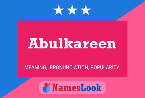 Abulkareen Name Poster