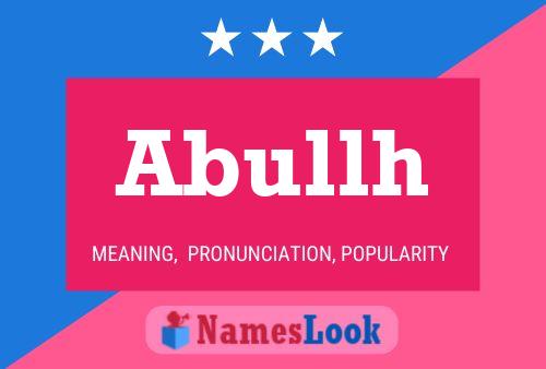 Abullh Name Poster