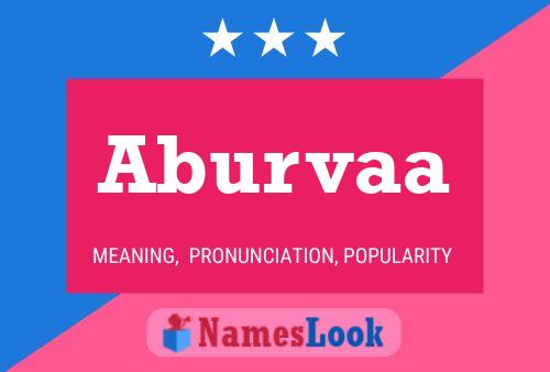 Aburvaa Name Poster