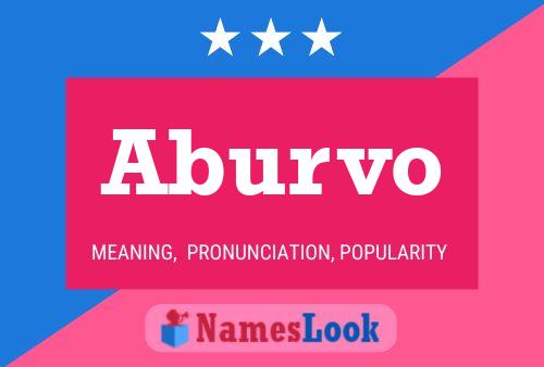 Aburvo Name Poster