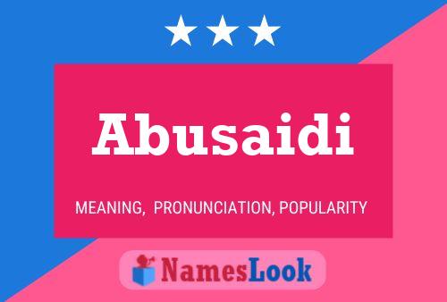 Abusaidi Name Poster