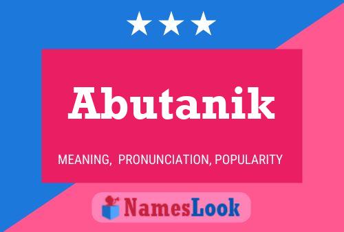 Abutanik Name Poster