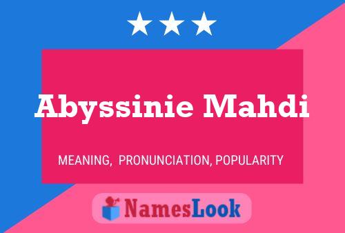 Abyssinie Mahdi Name Poster