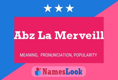 Abz La Merveill Name Poster