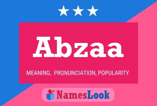 Abzaa Name Poster