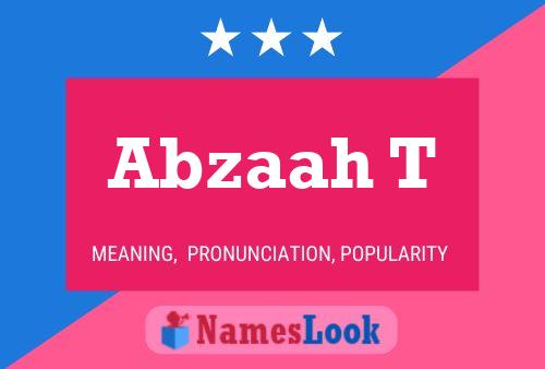 Abzaah T Name Poster