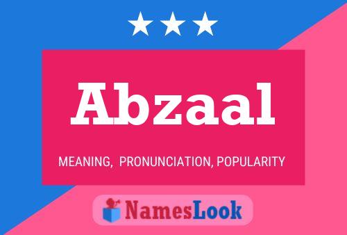 Abzaal Name Poster