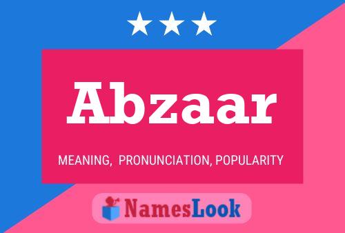 Abzaar Name Poster