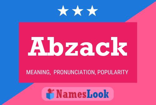 Abzack Name Poster