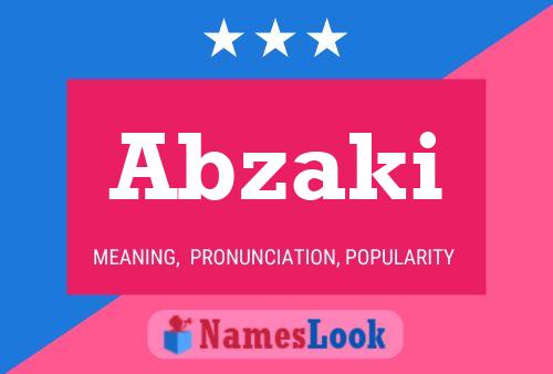 Abzaki Name Poster