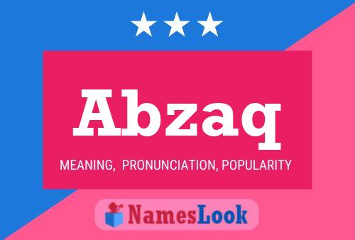 Abzaq Name Poster