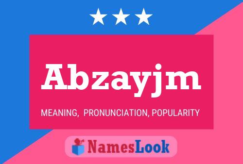 Abzayjm Name Poster