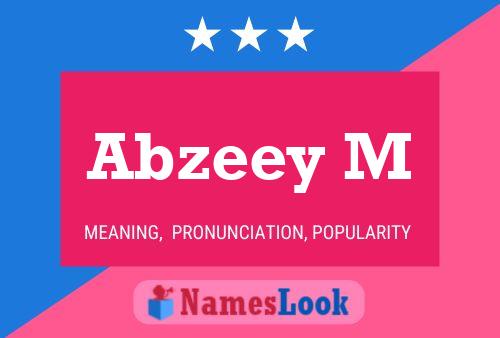 Abzeey M Name Poster