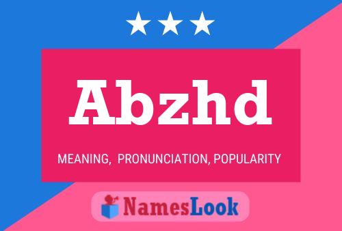 Abzhd Name Poster