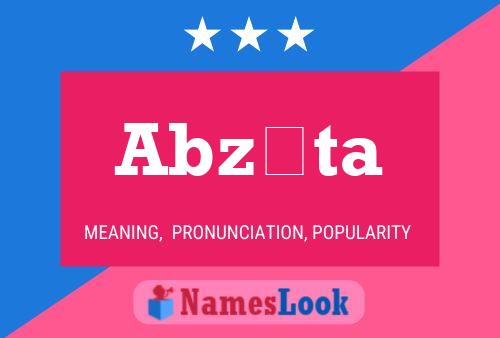 Abzèta Name Poster