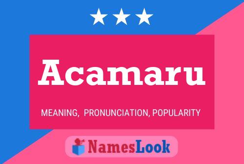 Acamaru Name Poster