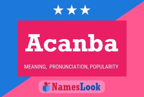 Acanba Name Poster