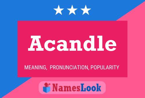 Acandle Name Poster