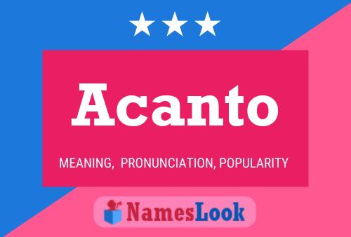 Acanto Name Poster