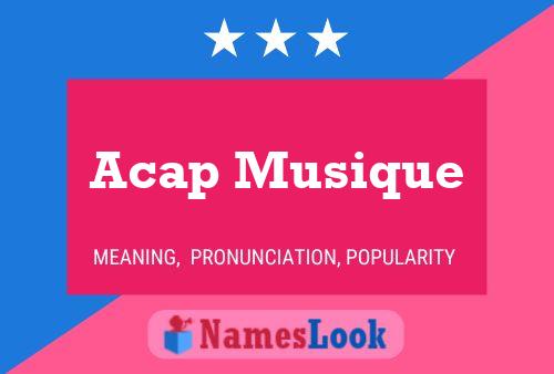 Acap Musique Name Poster