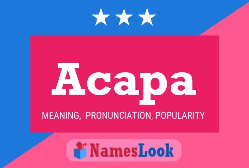 Acapa Name Poster