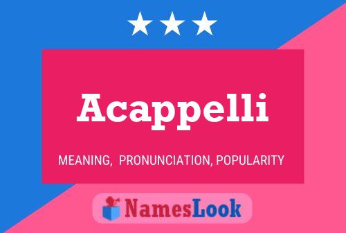 Acappelli Name Poster