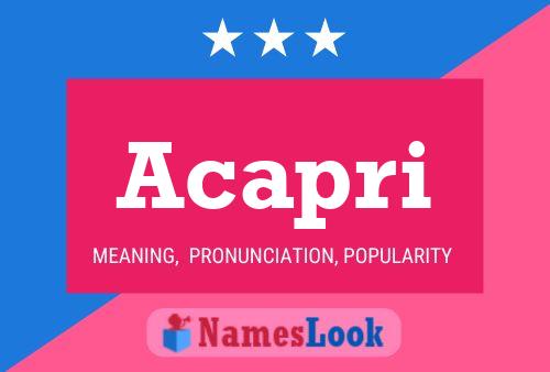 Acapri Name Poster