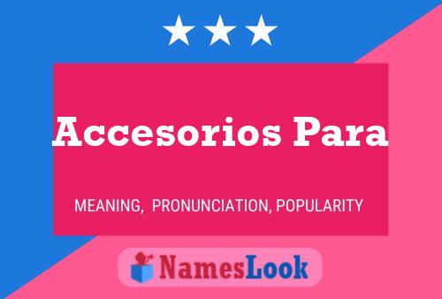 Accesorios Para Name Poster